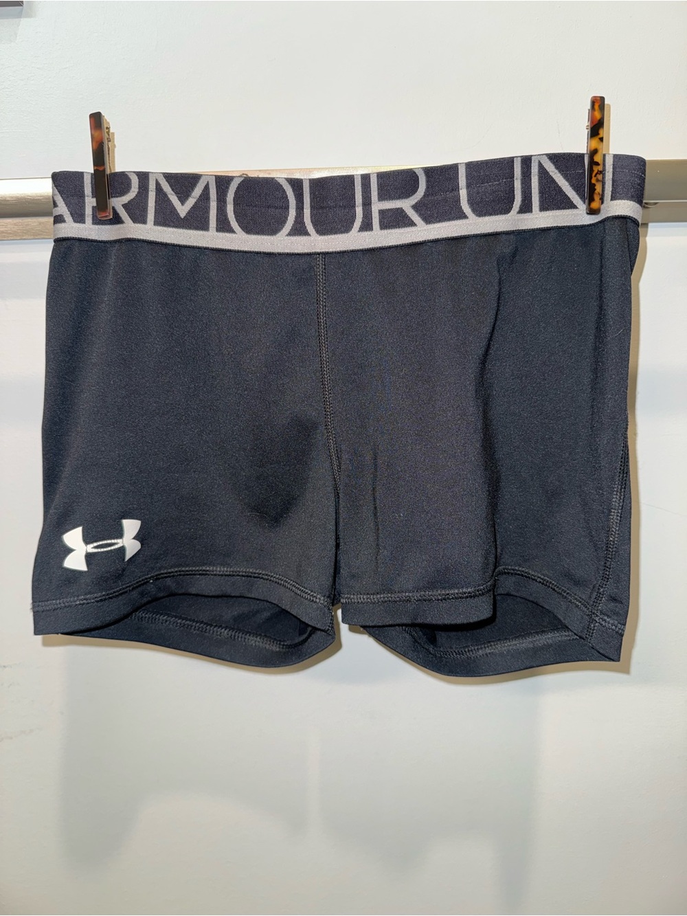 Under Armour Black Women's Bike Shorts with Branded Waistband size xs